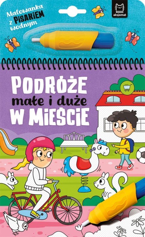 W mieście. Malowanka z pisakiem wodnym