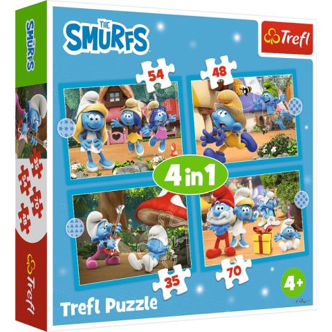 Puzzle 4w1 Wioska Smerfów 34656