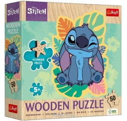 Puzzle 50 Drewniane Konturowe Wesoły Stitch 20281